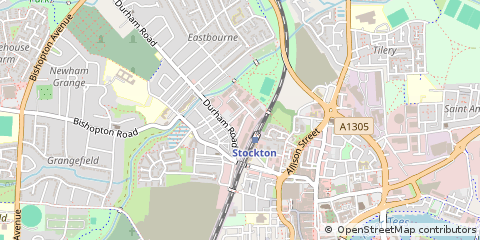 Map of Stockton-on-Tees, Cleveland