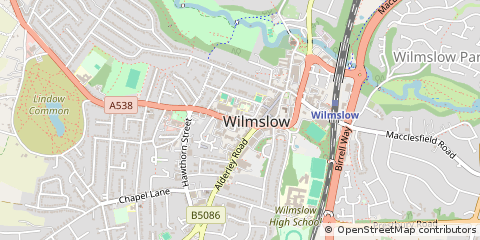 Map of Wilmslow, Cheshire