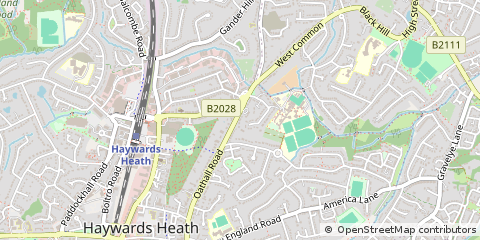 Map of Haywards Heath, West Sussex