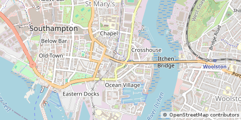 Map of Southampton, Hampshire
