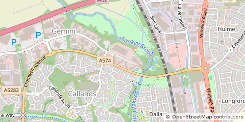 Map of Warrington