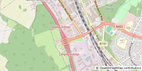 Map of Stevenage, Hertfordshire