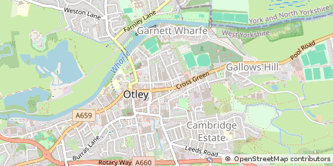 Map of Otley, West Yorkshire