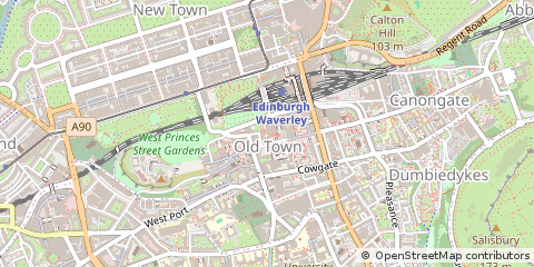 Map of Edinburgh, Lothian