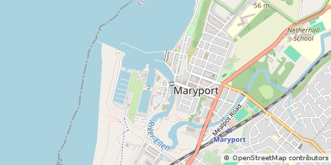 Map of Maryport, Cumbria