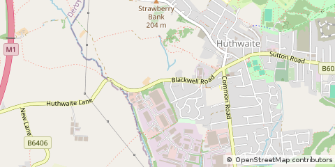 Map of Sutton-in-Ashfield, Nottinghamshire