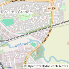 Map of Nuneaton, Warwickshire