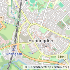 Map of Huntingdon, Cambs