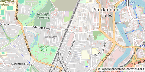 Map of Stockton-on-Tees, Cleveland