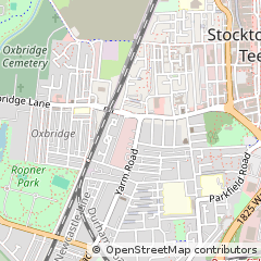 Map of Stockton-on-Tees, Cleveland