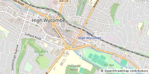 Map of High Wycombe, Buckinghamshire
