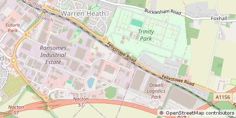 Map of Ipswich, Suffolk