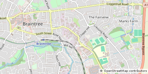 Map of Braintree, Essex