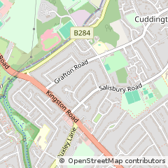 Map of Worcester Park, Surrey
