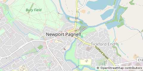 Map of Newport Pagnell, Buckinghamshire