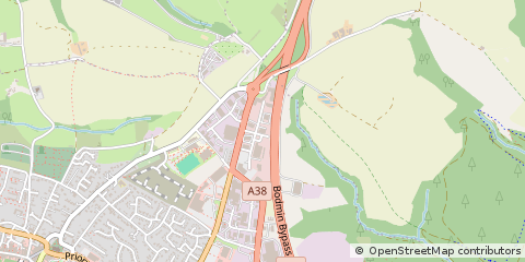 Map of Bodmin, Cornwall