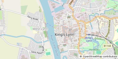 Map of King's Lynn, Norfolk