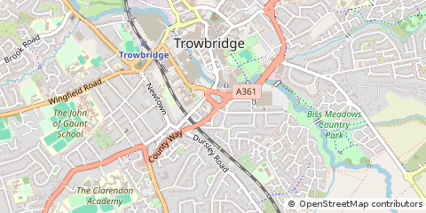Map of Trowbridge, Wiltshire