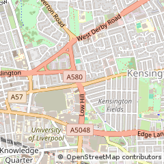 Map of Liverpool, Merseyside