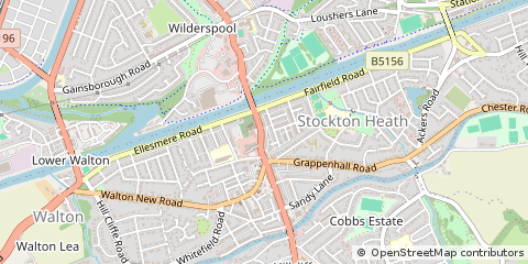 Map of Warrington