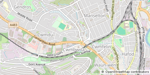 Map of Swansea