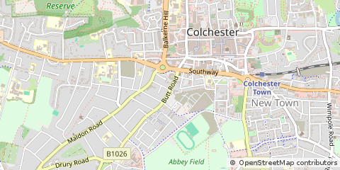 Map of Colchester, Essex