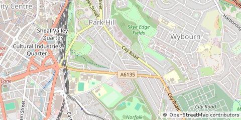 Map of Sheffield