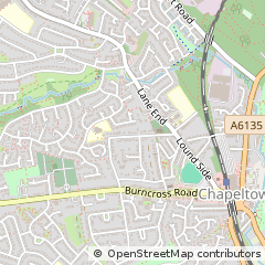 Map of Sheffield, South Yorkshire