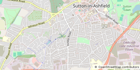 Map of Sutton-in-Ashfield