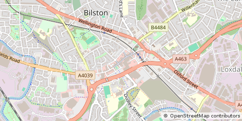 Map of Bilston, West Midlands