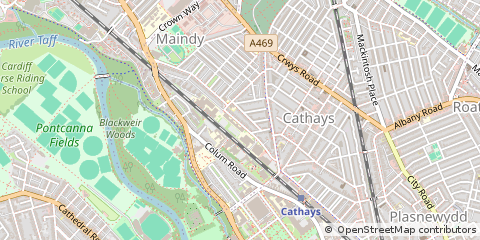 Map of Cardiff