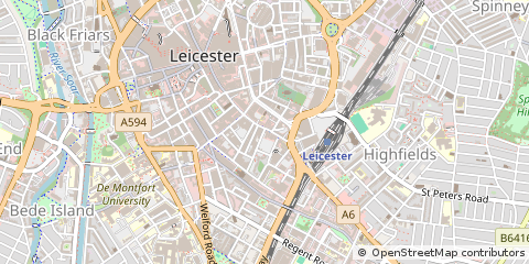 Map of Leicester