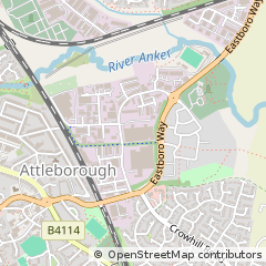 Map of Nuneaton, Warwickshire