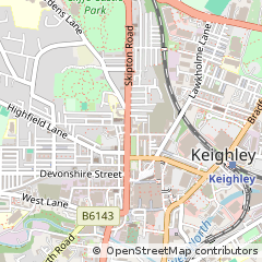 Map of Keighley, West Yorkshire