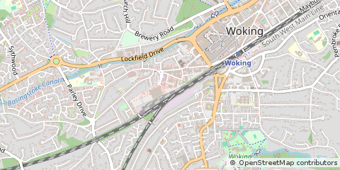Map of Woking, Surrey