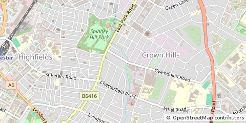 Map of Leicester