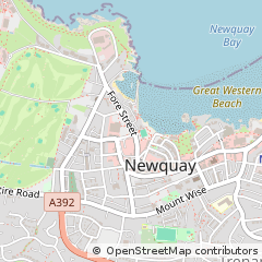Map of Newquay, Cornwall