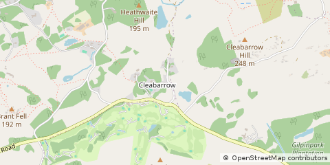 Map of Windermere, Cumbria