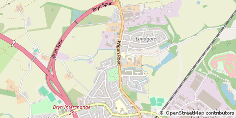 Map of Ashton in Makerfield, Lancashire