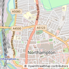 Map of Northampton, Northamptonshire