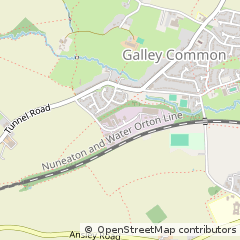 Map of Nuneaton, Warwickshire