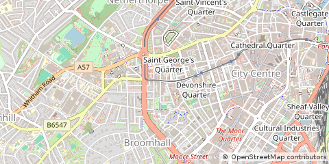 Map of Sheffield