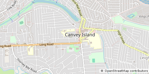 Map of Canvey Island, Essex