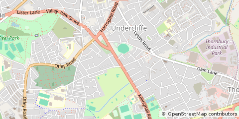 Map of Bradford, West Yorkshire