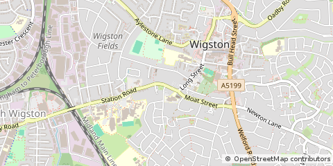 Map of Wigston, Leicestershire