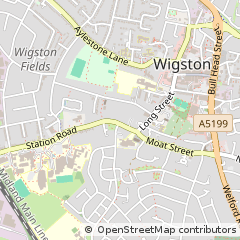 Map of Wigston, Leicestershire