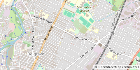 Map of Leicester, Leicestershire