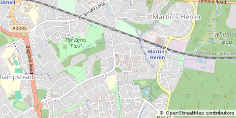Map of Bracknell, Berkshire