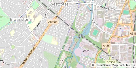 Map of Leicester, Leicestershire