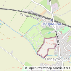 Map of Honeybourne Evesham, Worcestershire